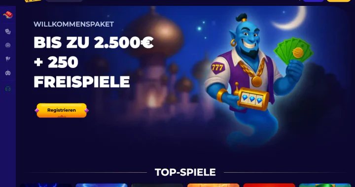 Casino-Lobby von Morospin: Slots auf der Startseite